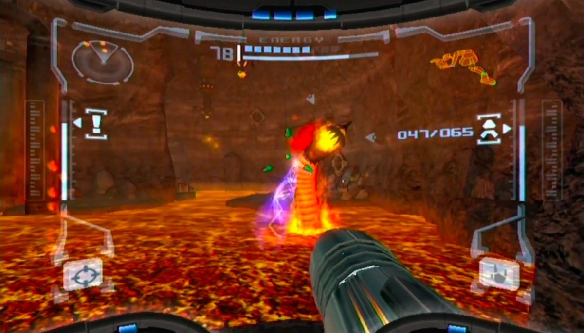 Metroid Prime GameCube GC video game with Metroid Prime 2 Echoes bonus disc, first-person adventure, sci-fi action, Nintendo GameCube special edition gameplay