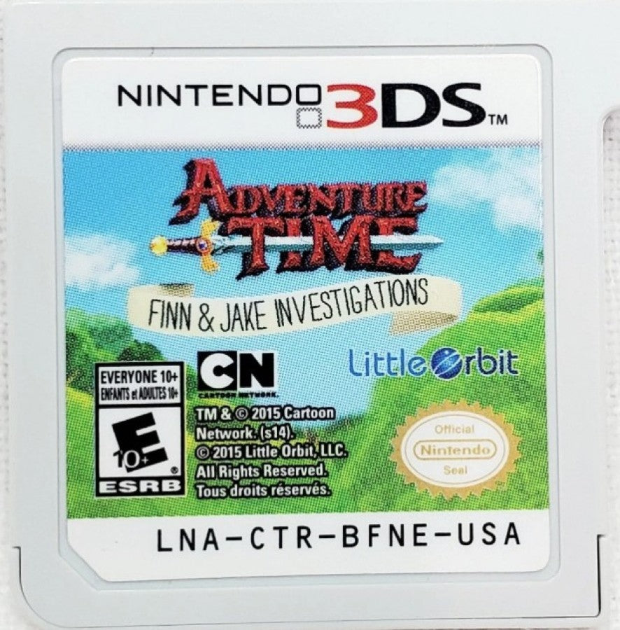 Adventure Time: Finn and Jake Investigations cartridge for Nintendo 3DS (3DS) action adventure video game