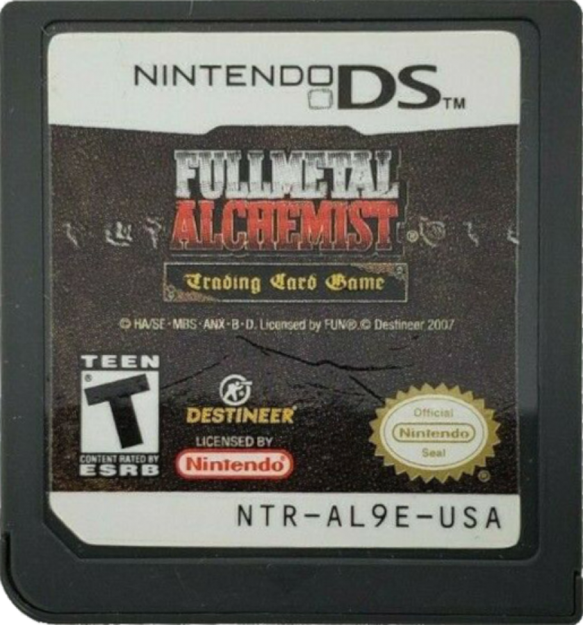 Fullmetal Alchemist: Trading Card Game Nintendo DS DS for strategy card battle retro video game fans featuring collectible card duels deck building anime inspired characters tactical gameplay alchemy themed battles competitive matches classic handheld gaming collectible gaming appeal cartridge