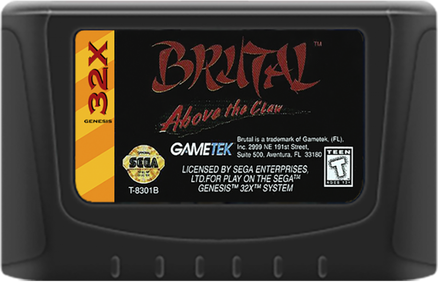 Brutal: Above the Claw cartridge for Sega 32X (32X) fighting video game