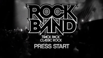 Rock Band Track Pack: Classic Rock start screen for Xbox 360 (X360) music rhythm expansion video game