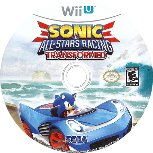 Sonic & All-Stars Racing Transformed disc cover art for Nintendo Wii U (WiiU) video game