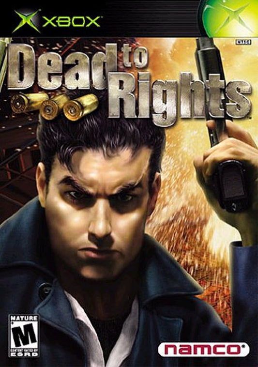 Dead to Rights for Xbox (XBOX) at Gamers INC, featuring cinematic third-person action with slow-motion gunplay and brutal melee combat as you play as Jack Slate and his K-9 partner Shadow in a gritty urban revenge story front cover
