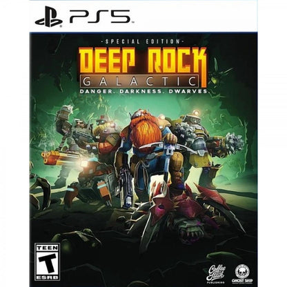 Deep Rock: Galactic cover art for PlayStation 5 (PS5) cooperative sci-fi shooter video game
