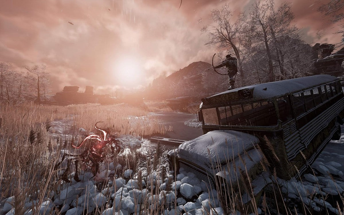 Fade to Silence retro PlayStation 4 video game Fade to Silence survival horror post apocalyptic exploration crafting action adventure console title PlayStation 4 release gameplay