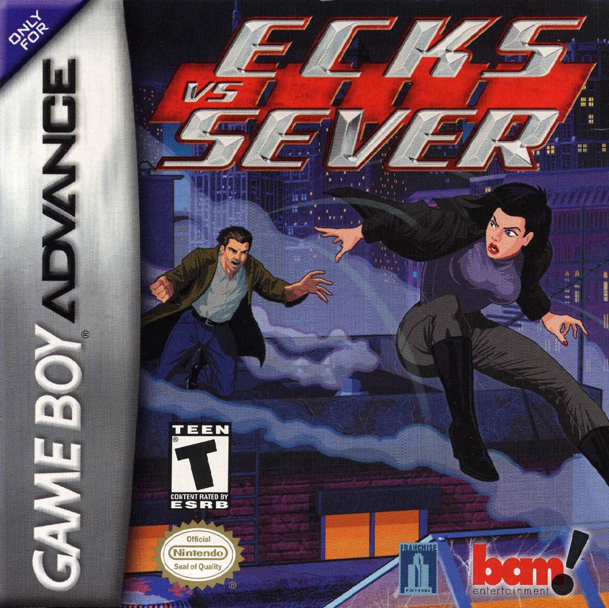 Ecks vs Sever Game Boy Advance GBA video game featuring first person shooter gameplay tactical combat weapon action enemy encounters mission based gameplay stealth objectives and action packed levels classic handheld gaming retro video game collection collectible gaming appeal cover art