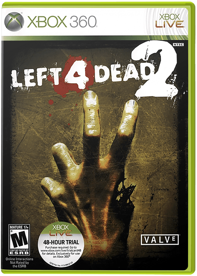 Left 4 Dead 2 cover art for Xbox 360 (X360) video game