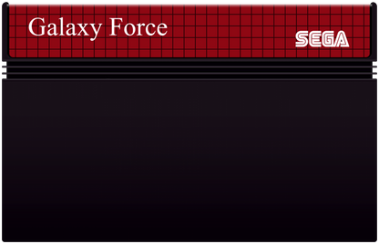 Galaxy Force Sega Master System SMS for arcade space shooter video game fans featuring high speed futuristic combat enemy spacecraft scrolling action powerful weapons challenging missions explosions and classic Sega Master System gameplay collectible retro gaming appeal game cartridge