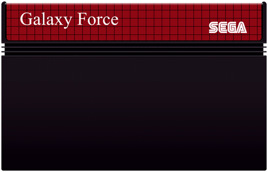 Galaxy Force Sega Master System SMS for arcade space shooter video game fans featuring high speed futuristic combat enemy spacecraft scrolling action powerful weapons challenging missions explosions and classic Sega Master System gameplay collectible retro gaming appeal game cartridge