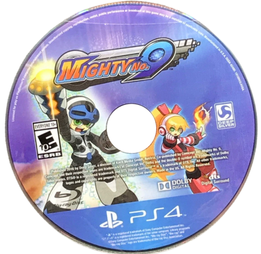 Mighty No. 9 – PlayStation 4 (PS4) video game disc, action platformer game