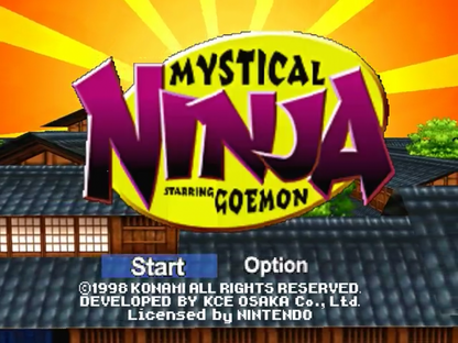Mystical Ninja Starring Goemon title screen for Nintendo 64 (N64) video game