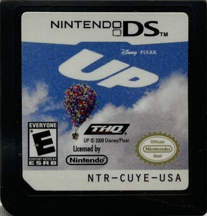 Disney Pixar Up for Nintendo DS with adventure gameplay following Carl, Russell, and Dug through exotic wilderness quests cartridge