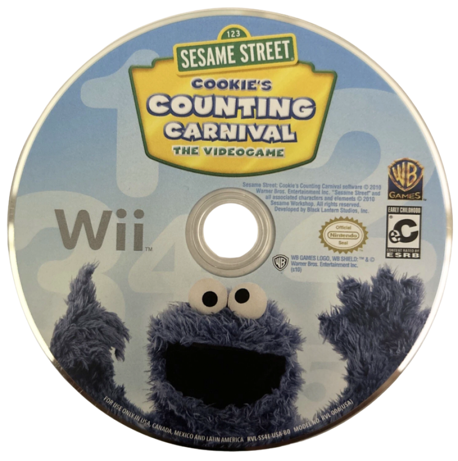 Sesame Street: Cookie's Counting Carnival – Nintendo Wii (Wii) children’s educational counting adventure video game disc