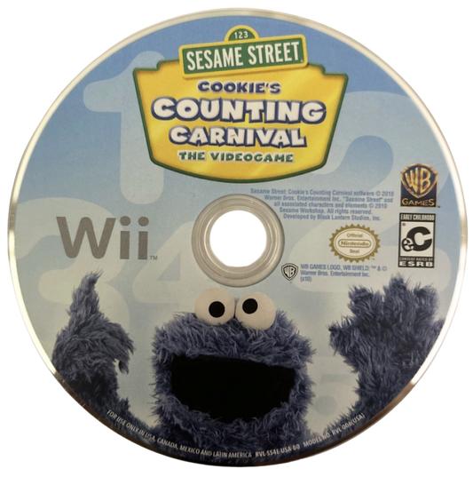Sesame Street: Cookie's Counting Carnival – Nintendo Wii (Wii) children’s educational counting adventure video game disc