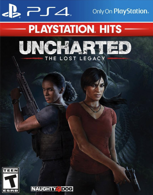 Uncharted: The Lost Legacy [PlayStation Hits] – PlayStation 4 (PS4) video game cover image, action-adventure exploration game.