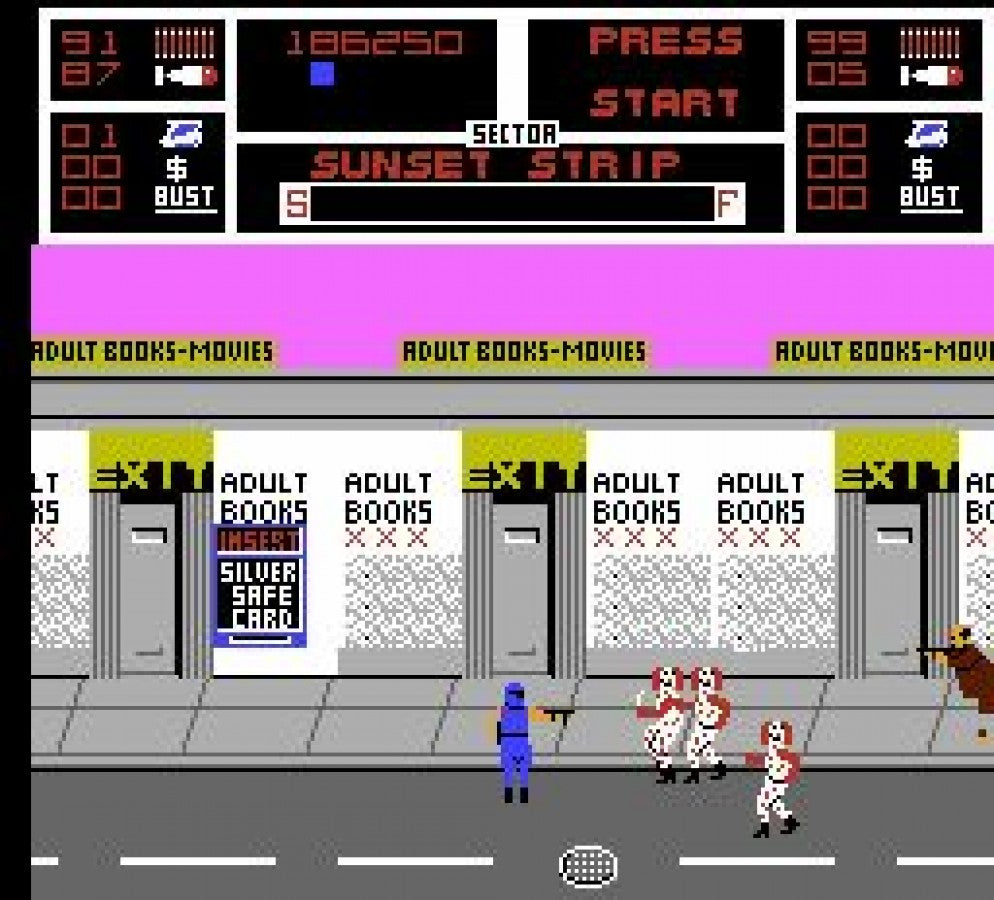 NARC Complete in Box CIB Nintendo Entertainment System NES for retro video game enthusiasts featuring side scrolling action shooter gameplay crime fighting missions explosive weapons challenging enemy encounters arcade style action complete in box collectible gaming appeal gameplay 