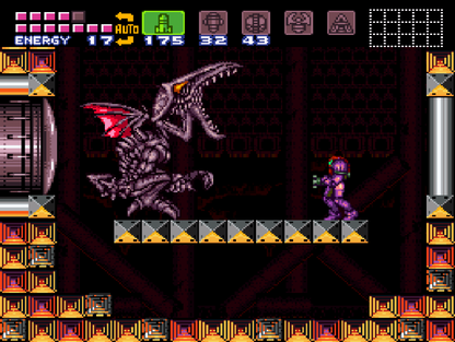 Super Metroid Player’s Choice Super Nintendo SNES video game, action adventure, sci-fi exploration, classic Nintendo title gameplay