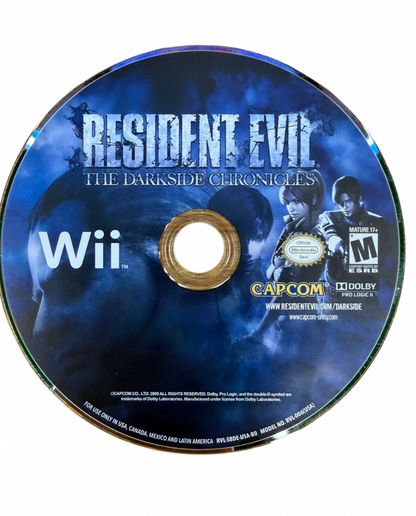 Resident Evil The Umbrella Chronicles Nintendo Wii for retro video game enthusiasts featuring on rails light gun style shooter gameplay survival horror action iconic Resident Evil characters story driven missions zombie encounters boss battles and collectible gaming appeal top of disc