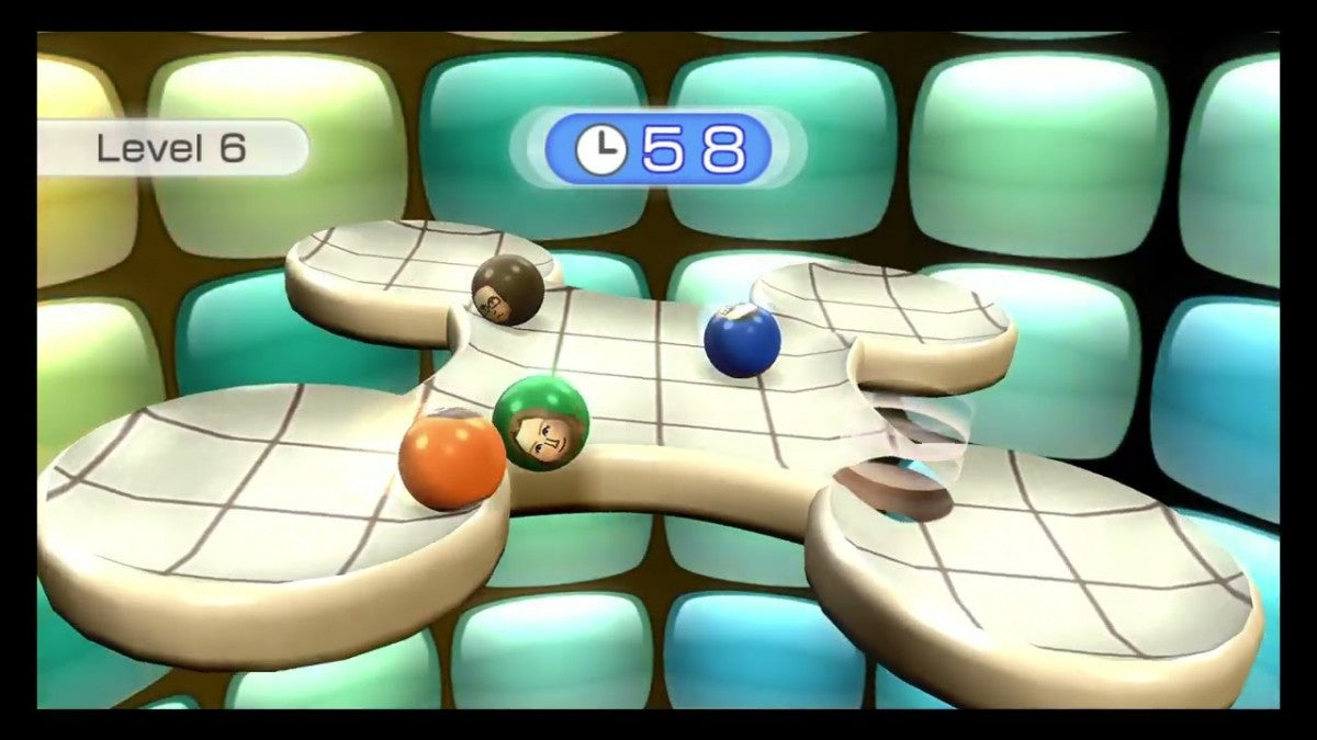 Wii Fit gameplay for Nintendo Wii (Wii) featuring fitness activities with the Wii Balance Board, including yoga, strength training, aerobics, and balance games.
