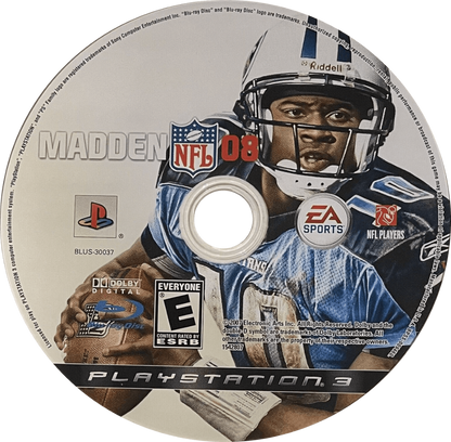 Madden NFL 08 disc art for PlayStation 3 (PS3) video game
