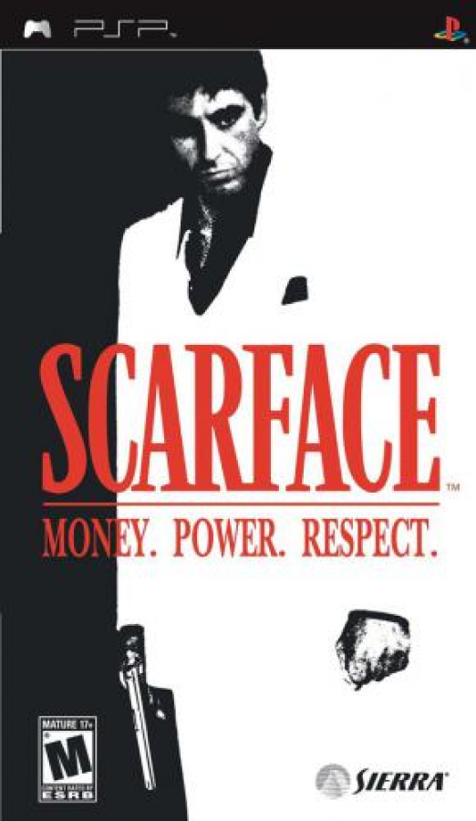 Scarface Money. Power. Respect cover art for PlayStation Portable (PSP) video game