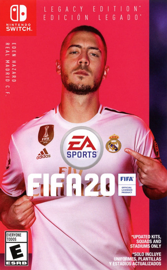 FIFA 20 Nintendo Switch NS for soccer sports video game fans featuring realistic football matches licensed teams and players career mode tournaments skill moves passing shooting goalkeeping and competitive multiplayer gameplay portable Nintendo Switch action collectible gaming appeal front cover art