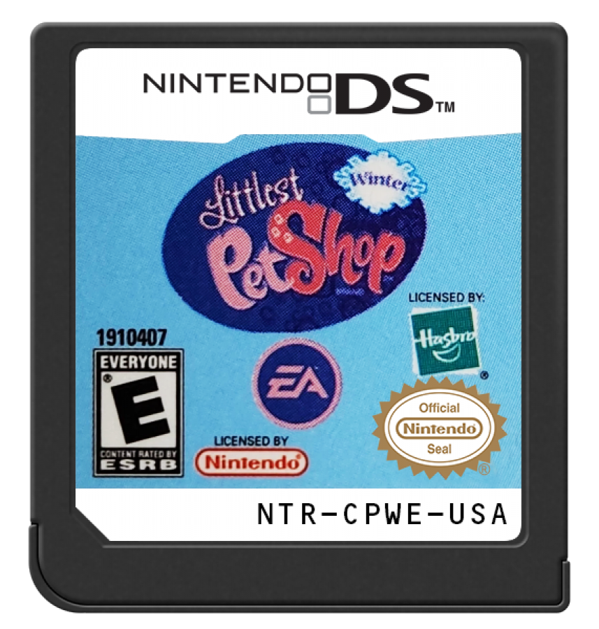 A cute winter-themed adventure where players care for pets, explore snowy areas, and enjoy fun mini-games in the Littlest Pet Shop universe cartridge