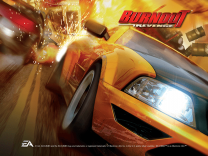 Burnout Revenge title screen art for Xbox (XBOX) video game