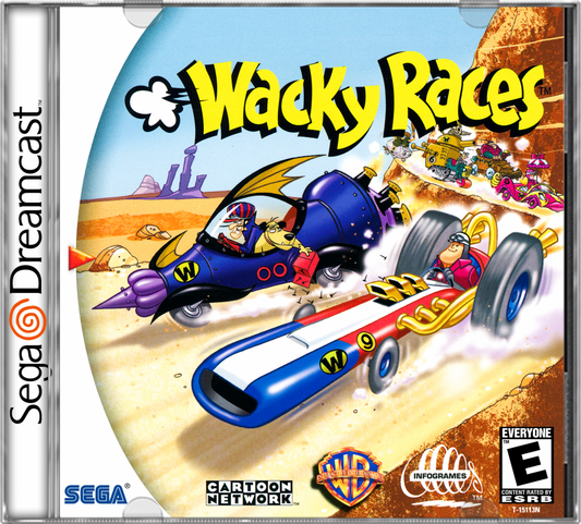 Wacky Races cover art for Sega Dreamcast (DC) video game 