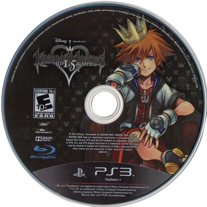 Kingdom Hearts 1.5 Limited Edition PS3 action role-playing video game disc