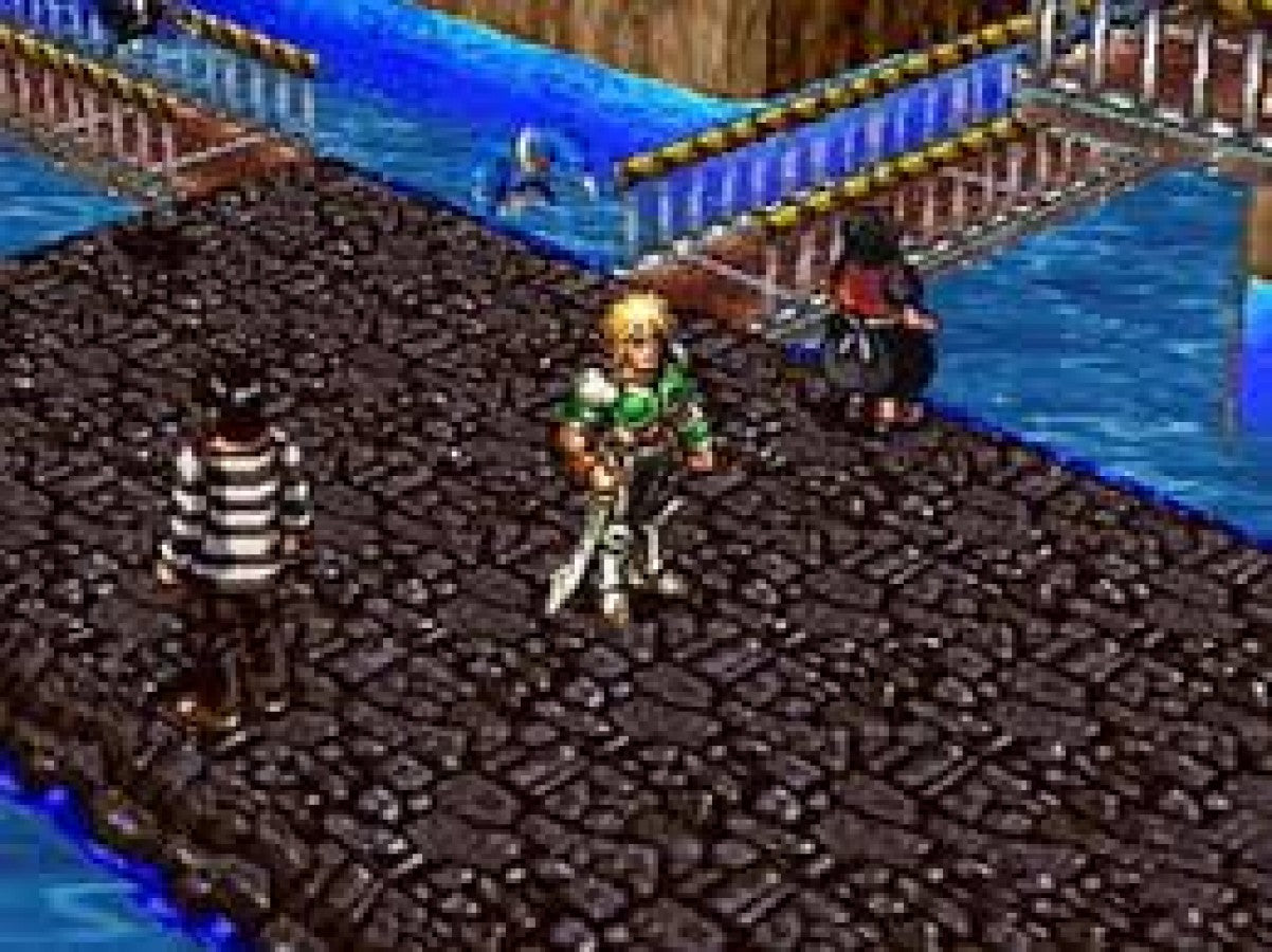 Dark Savior Sega Saturn action RPG isometric adventure game branching storylines fantasy combat puzzle solving platforming Climax Entertainment spiritual successor to Landstalker retro gaming Sega Saturn software video game title gameplay