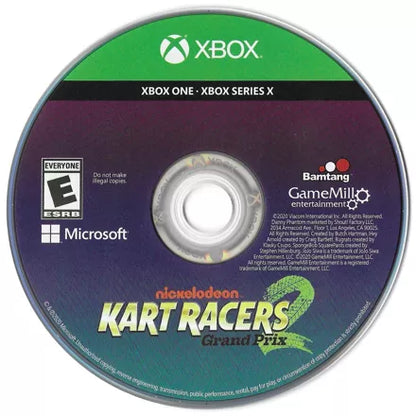 Nickelodeon Kart Racers 2 Grand Prix Xbox One for retro video game enthusiasts featuring arcade kart racing gameplay iconic Nickelodeon characters colorful tracks power up based competition local multiplayer racing family friendly fun and collectible gaming appeal disc