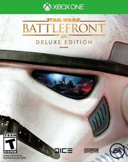 Star Wars: Battlefront [Deluxe Edition] – Xbox One (XONE) cover art for sci-fi first-person and third-person shooter video game