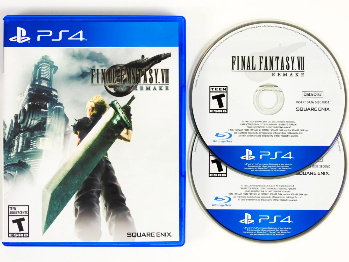 Final Fantasy VII Remake [Deluxe Edition] cover art and discs