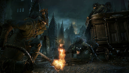 Bloodborne PlayStation 4 game featuring challenging action RPG combat and dark gothic horror exploration gameplay screenshot