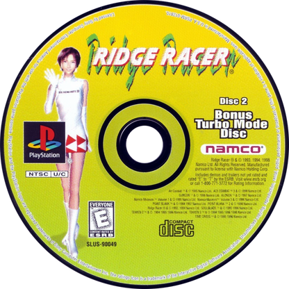 Ridge Racer Type 4 PlayStation 1 PS1 for retro video game enthusiasts featuring arcade racing gameplay high speed drifting mechanics stylish sports cars multiple racing teams responsive controls cinematic presentation and collectible gaming appeal front cover  disc 2