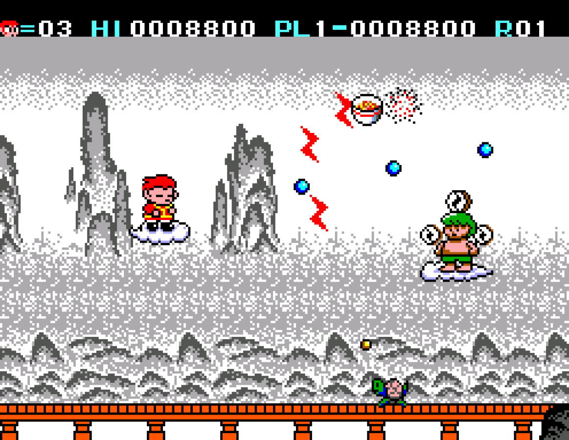 Cloud Master Sega Master System SMS for arcade shooting video game fans featuring side scrolling action flying cloud gameplay colorful fantasy environments enemy waves power ups boss battles challenging stages and fast paced classic Sega Master System gameplay collectible retro gaming appeal gameplay