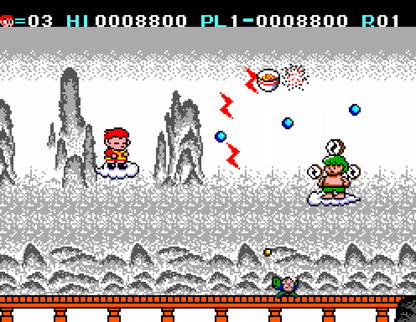 Cloud Master Sega Master System SMS for arcade shooting video game fans featuring side scrolling action flying cloud gameplay colorful fantasy environments enemy waves power ups boss battles challenging stages and fast paced classic Sega Master System gameplay collectible retro gaming appeal gameplay