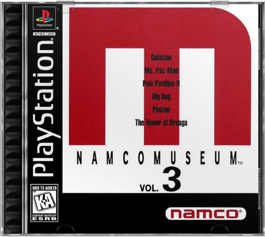Namco Museum: Volume 3 cover art for PlayStation 1 (PS1) video game