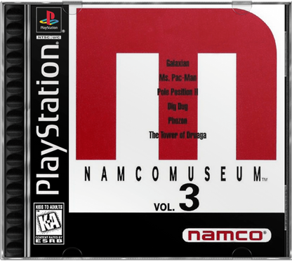 Namco Museum: Volume 3 cover art for PlayStation 1 (PS1) video game