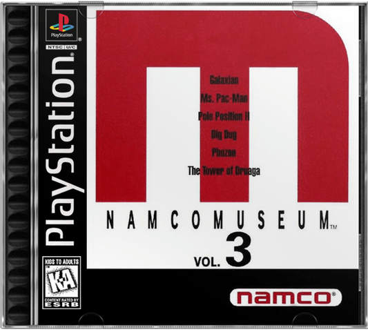 Namco Museum: Volume 3 cover art for PlayStation 1 (PS1) video game