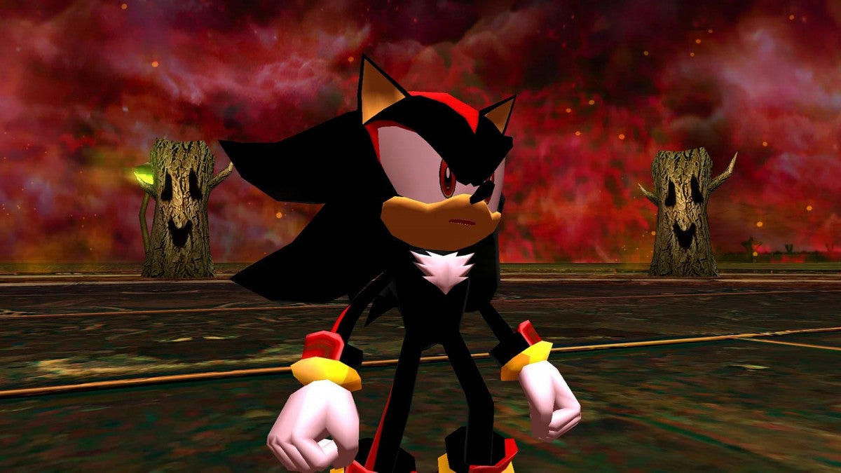 Shadow the Hedgehog PlayStation 2 PS2 for retro video game enthusiasts featuring action platforming gameplay high speed exploration third person shooting branching story paths multiple endings iconic Sonic universe adventure and collectible gaming appeal gameplay