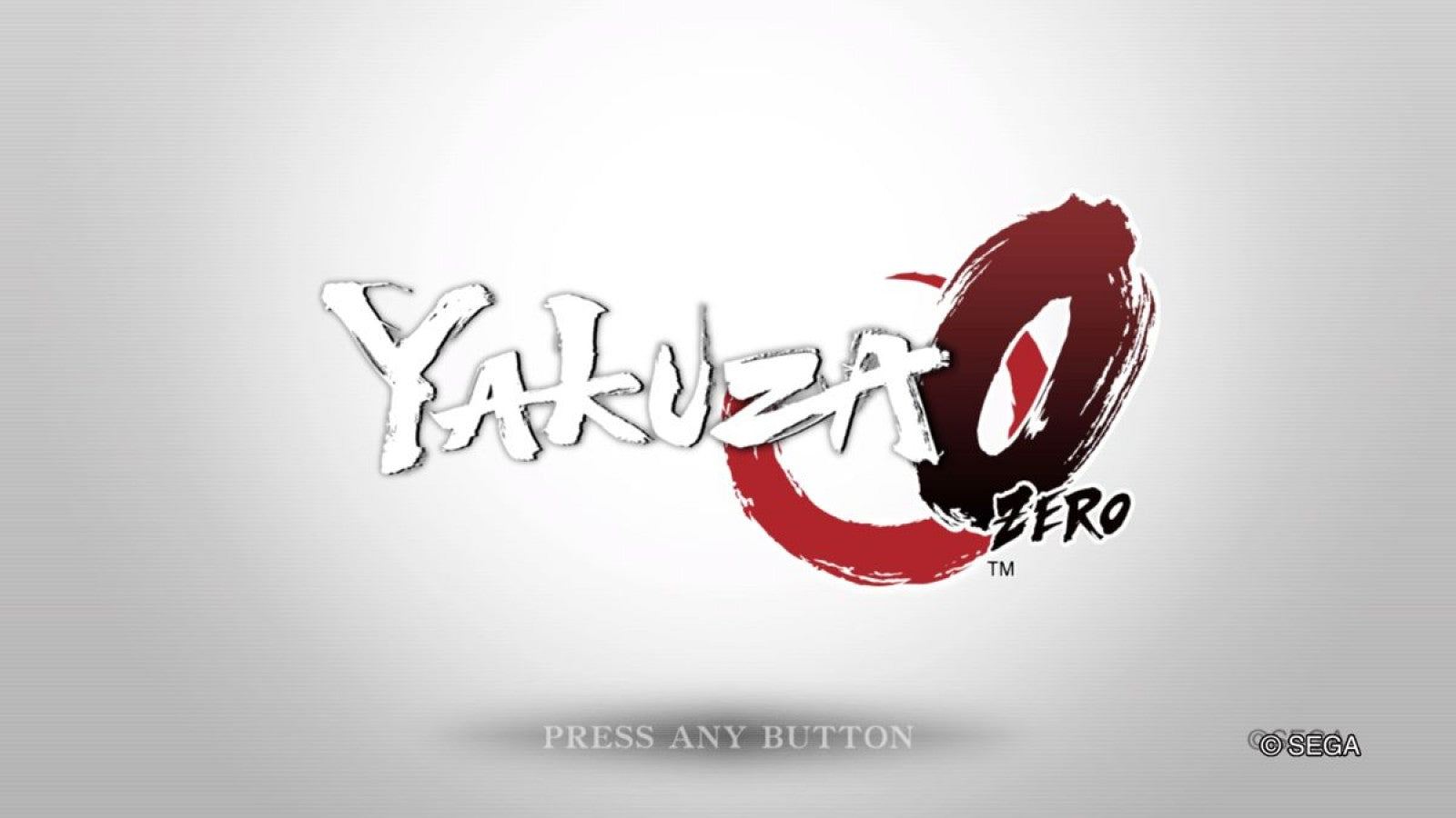 Yakuza 0 – PlayStation 4 (PS4) video game title screen, action-adventure role-playing game.