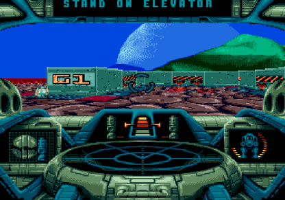 Battlecorps Sega CD side scrolling mech shooter sci fi action game giant robot combat military missions futuristic battlefield shooting platforming elements fast paced arcade gameplay Psygnosis retro gaming Sega CD software video game title gameplay
