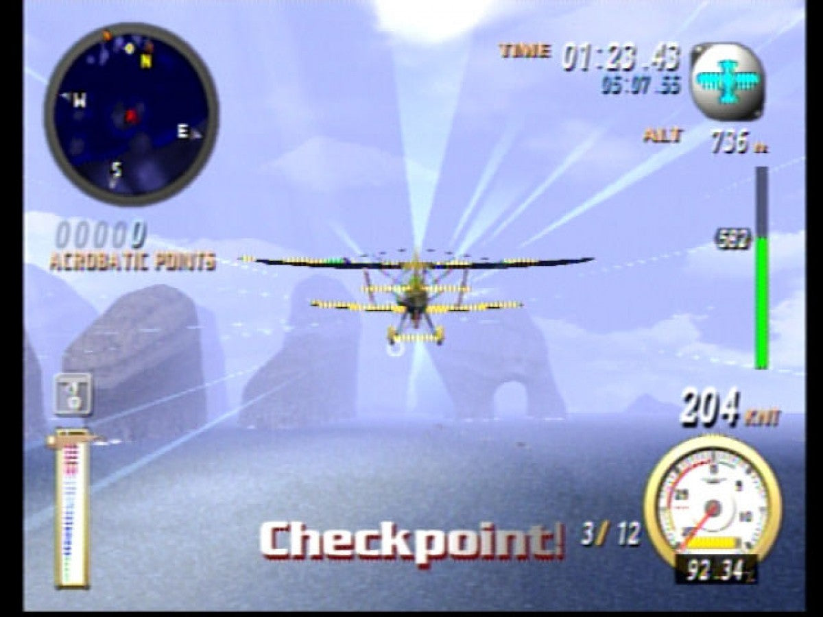 Sky Odyssey PS2 PlayStation 2 flight adventure simulation game retro video game gameplay
