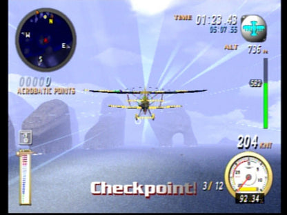 Sky Odyssey PS2 PlayStation 2 flight adventure simulation game retro video game gameplay