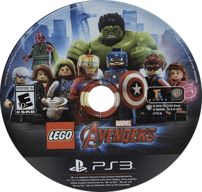 LEGO Marvel Avengers PlayStation 3 PS3 cover art collectible superhero action adventure game authentic classic gaming disc 