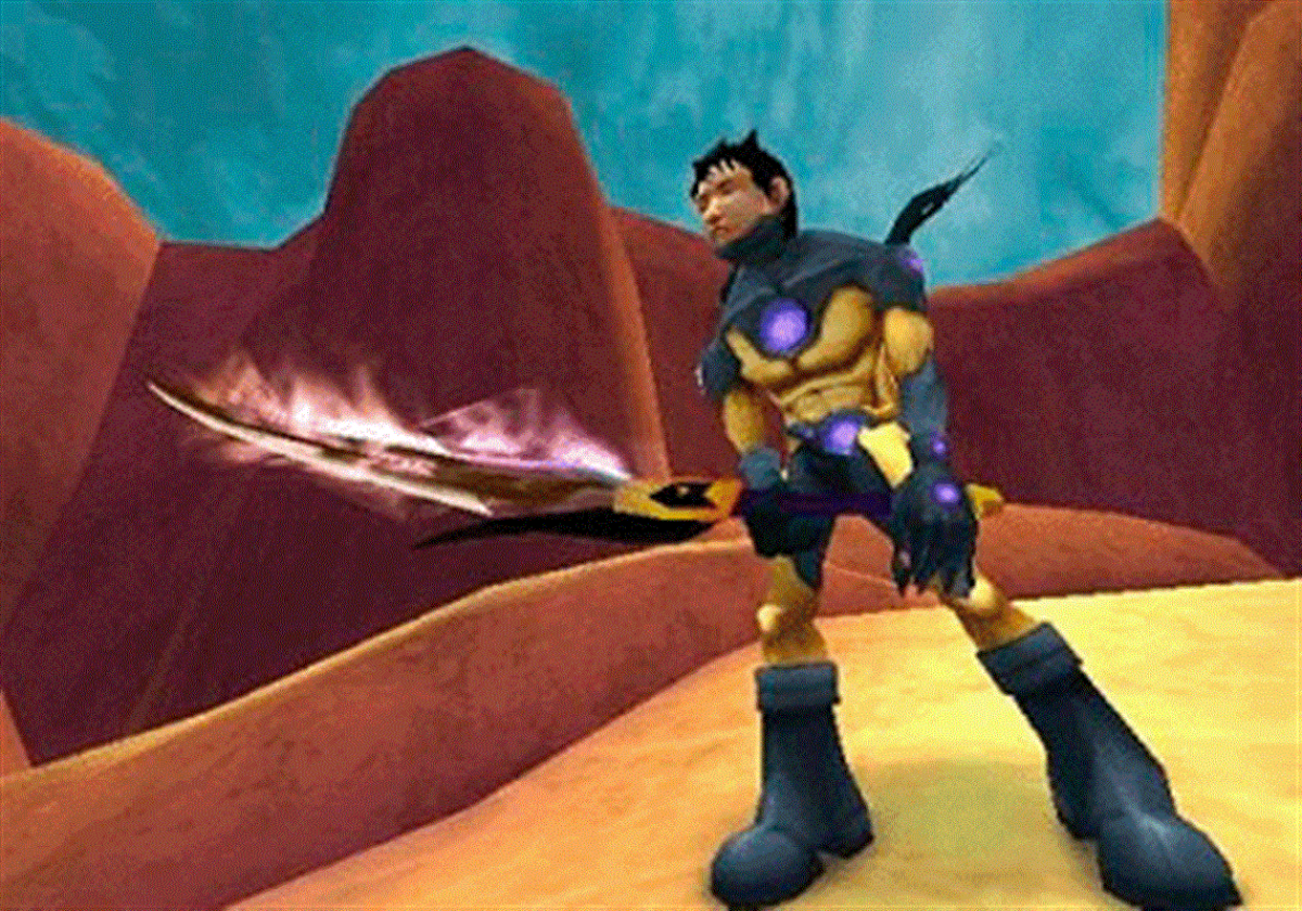 Alter Echo for PlayStation 2 (PS2) featuring a sci fi action adventure where you switch between three bio suit forms to solve puzzles and fight enemies; use fast melee and ranged combat explore alien environments and adapt your abilities to overcome challenges on PS2 gameplay screenshot