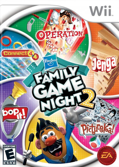 Hasbro Family Game Night 2 – Nintendo Wii (Wii) party board game compilation cover art for video game