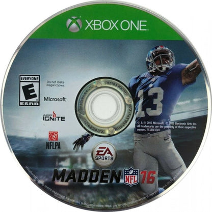 Madden NFL 16 [Deluxe Edition] disc for Xbox One (XONE) sports football video game